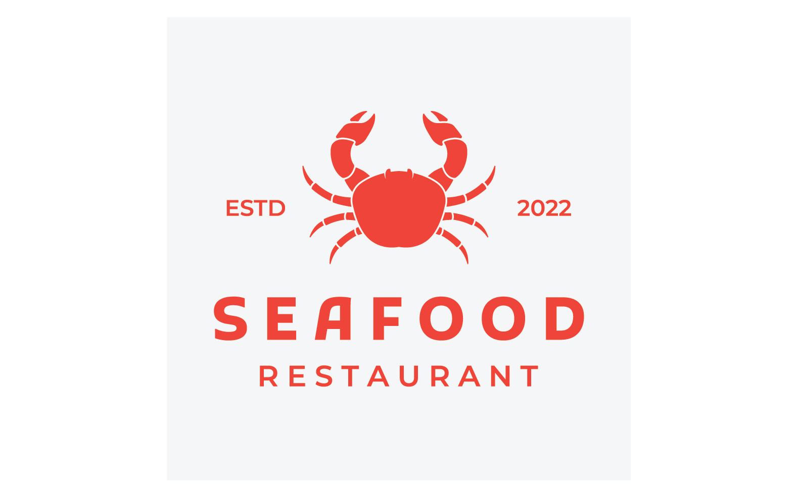 Seafood crab food fresh logo 4