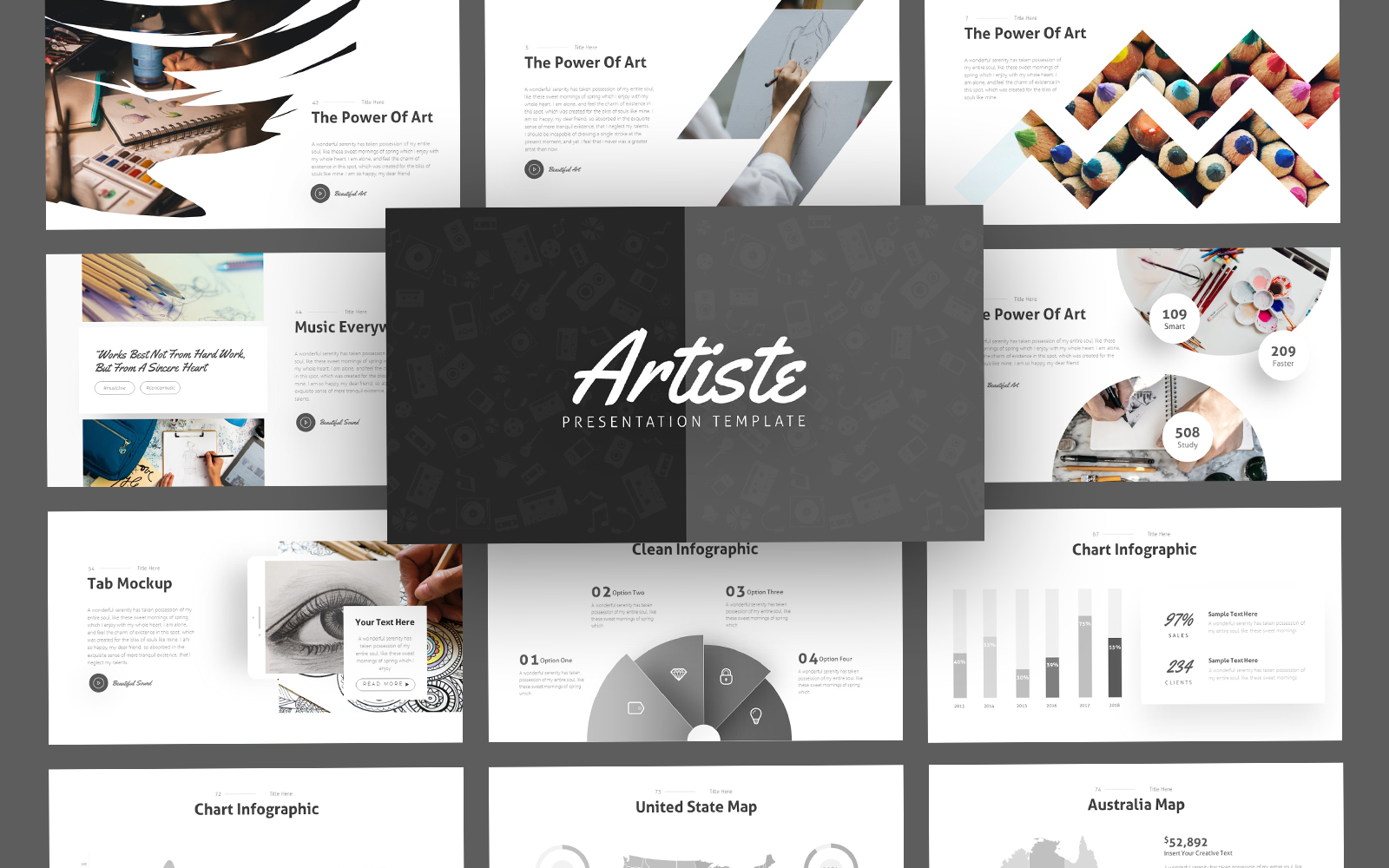 Artiste Art Theme Keynote Template