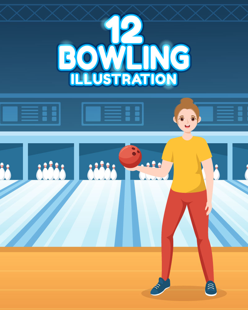 12 Bowling Game Illustration