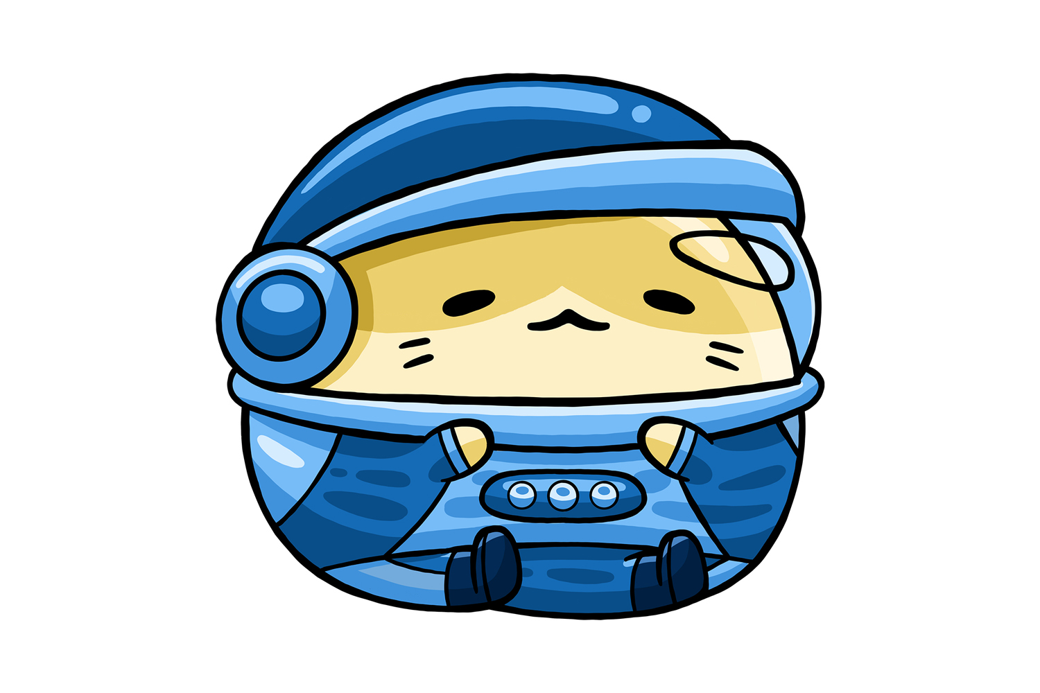 Cute Hamster Astronaut Cartoon