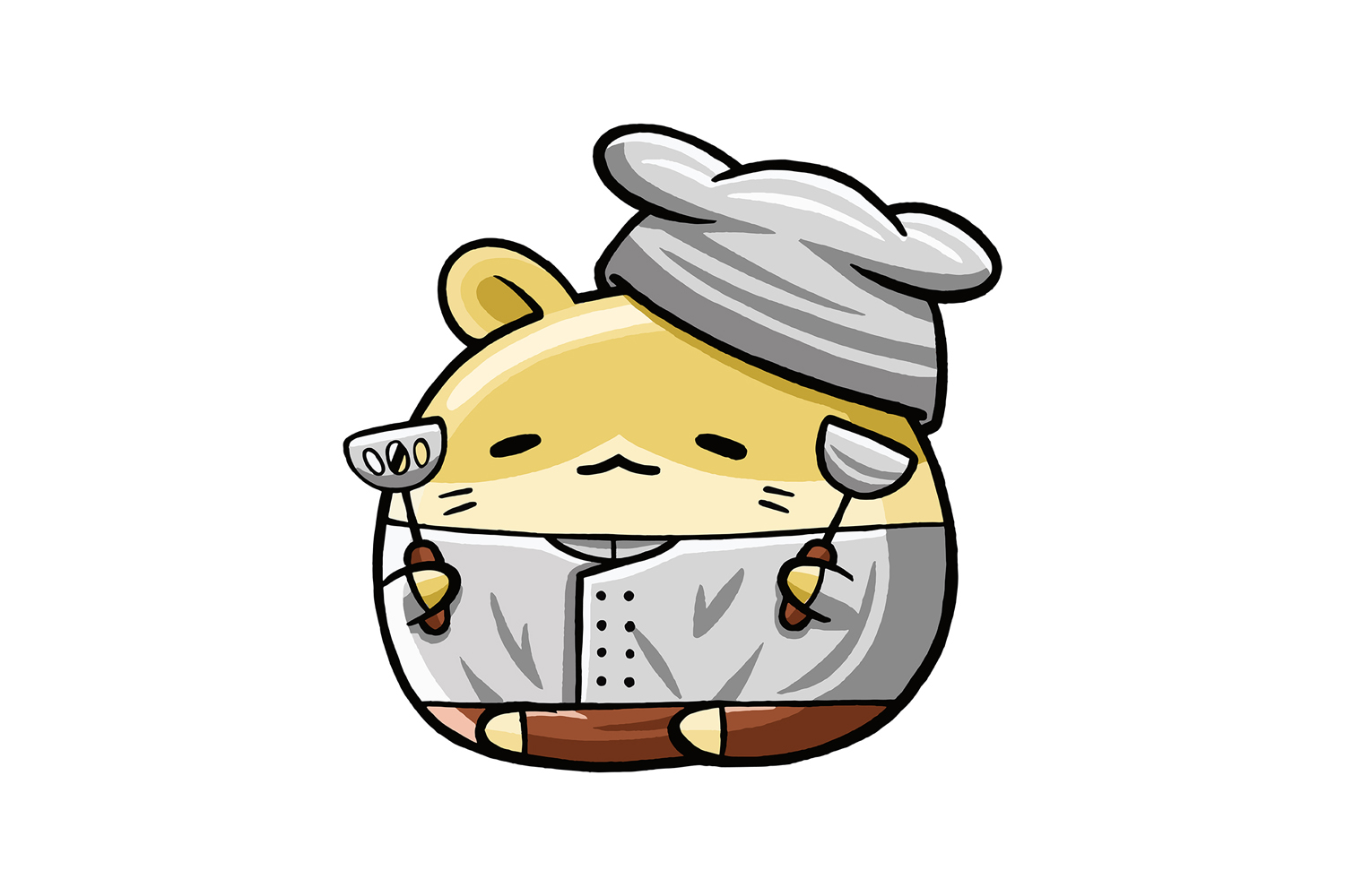 Cute Hamster Chef Cartoon