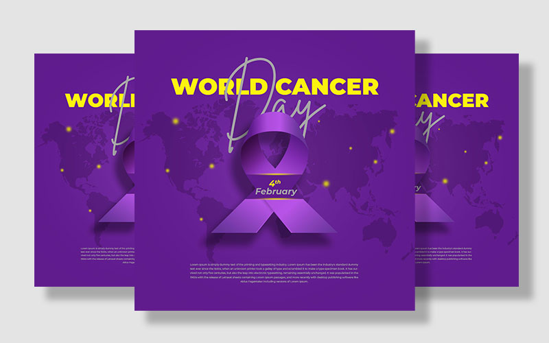 World Cancer Day 3D Social Media Post