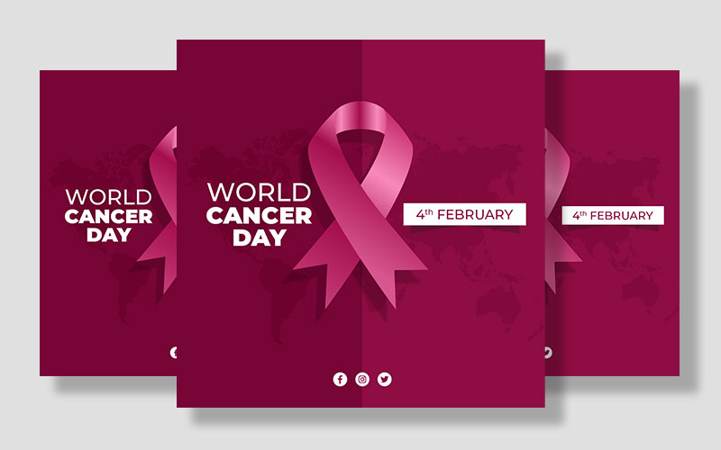 World Cancer Day Pink Social Media Post