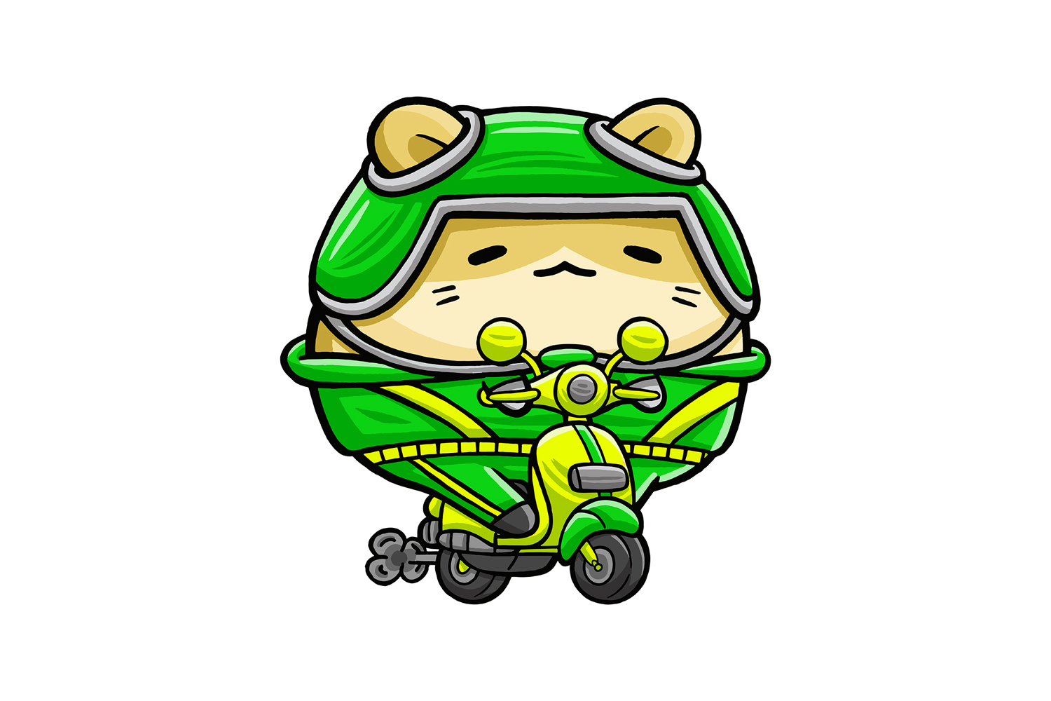 Cute Hamster Online Driver Cartoon