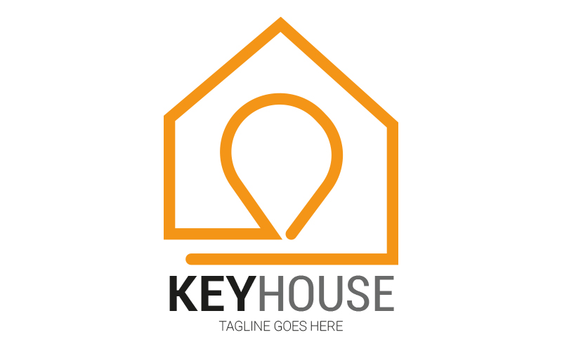 Key house real estate logo design