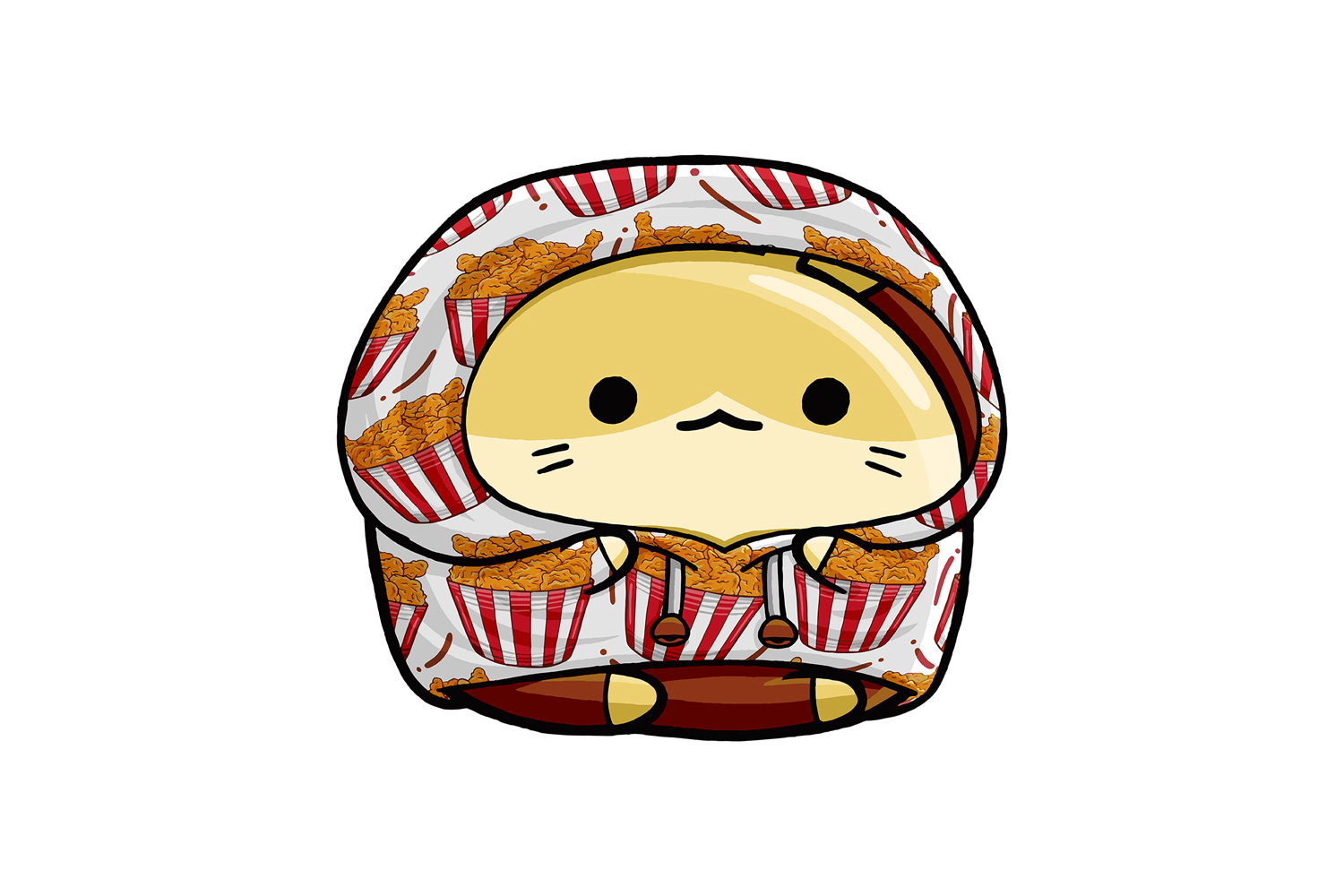 Cute Hamster Fast Food Cartoon 03