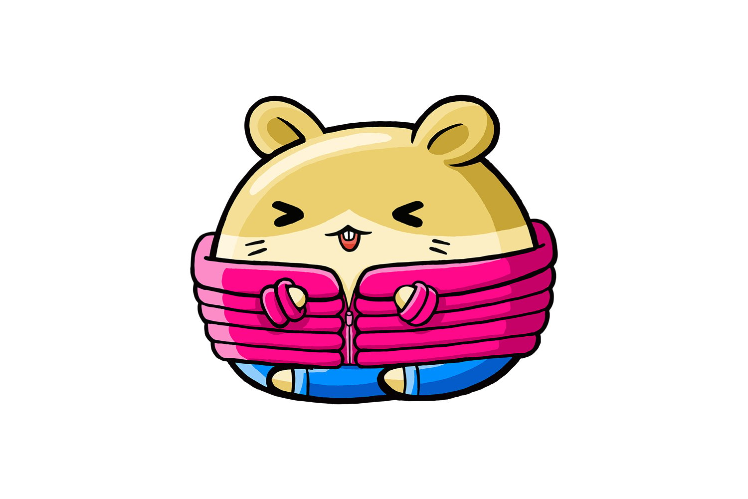 Cute Hamster Winter Outfit 01