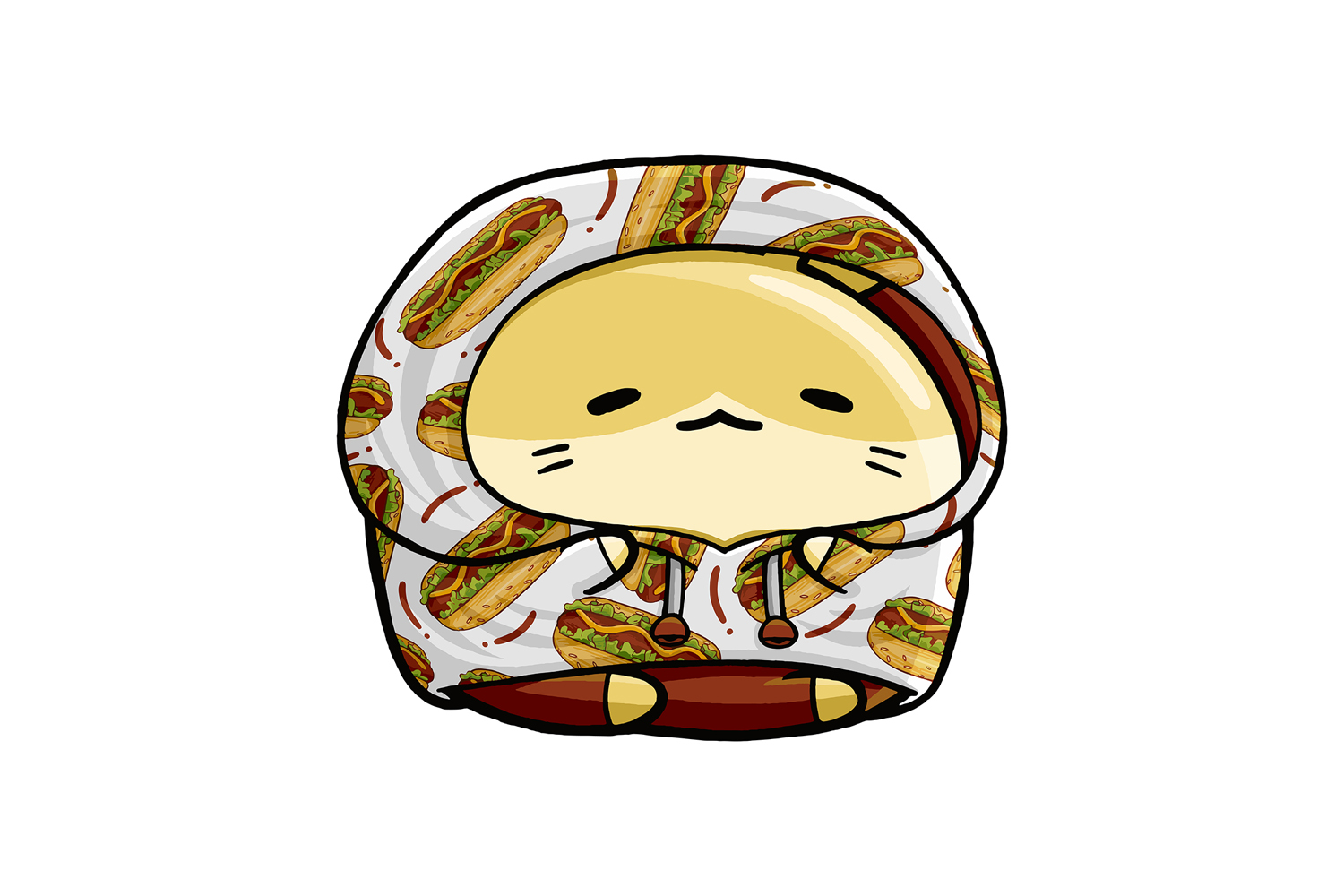 Cute Hamster Fast Food Cartoon 05