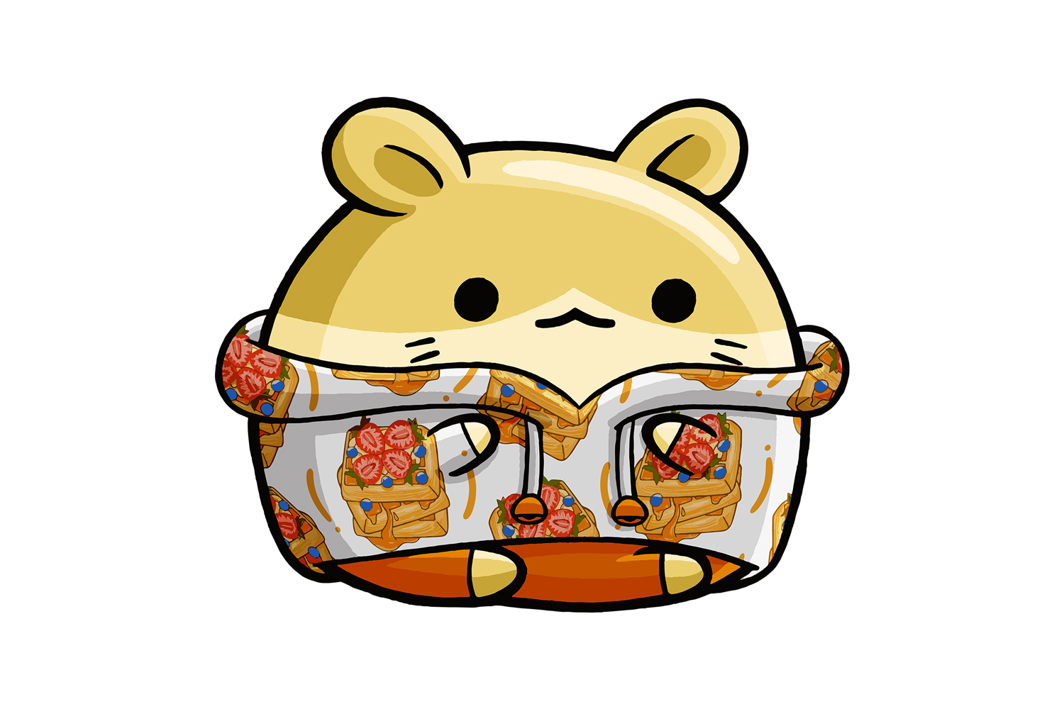 Cute Hamster Dessert Cartoon 06