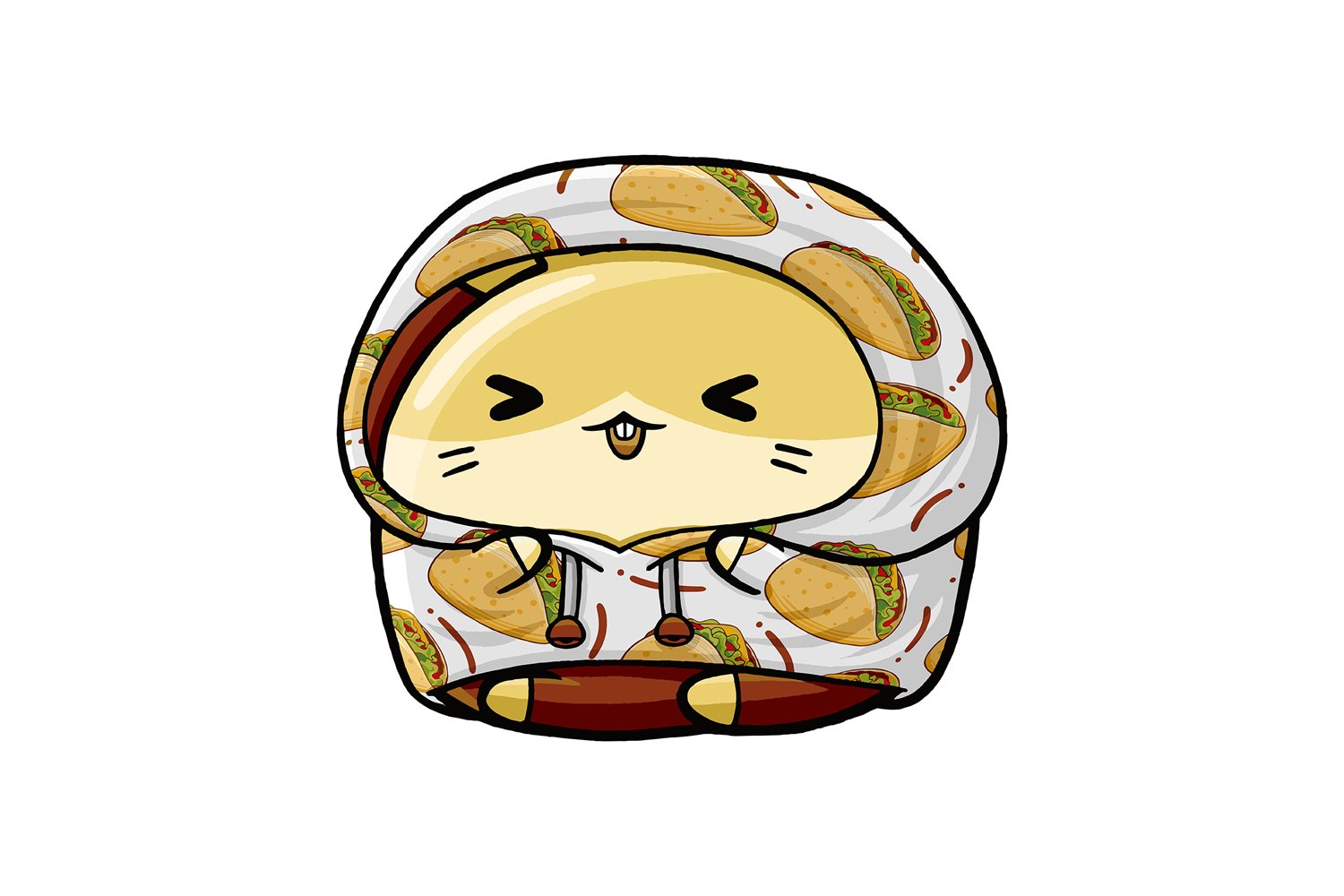 Cute Hamster Fast Food Cartoon 07