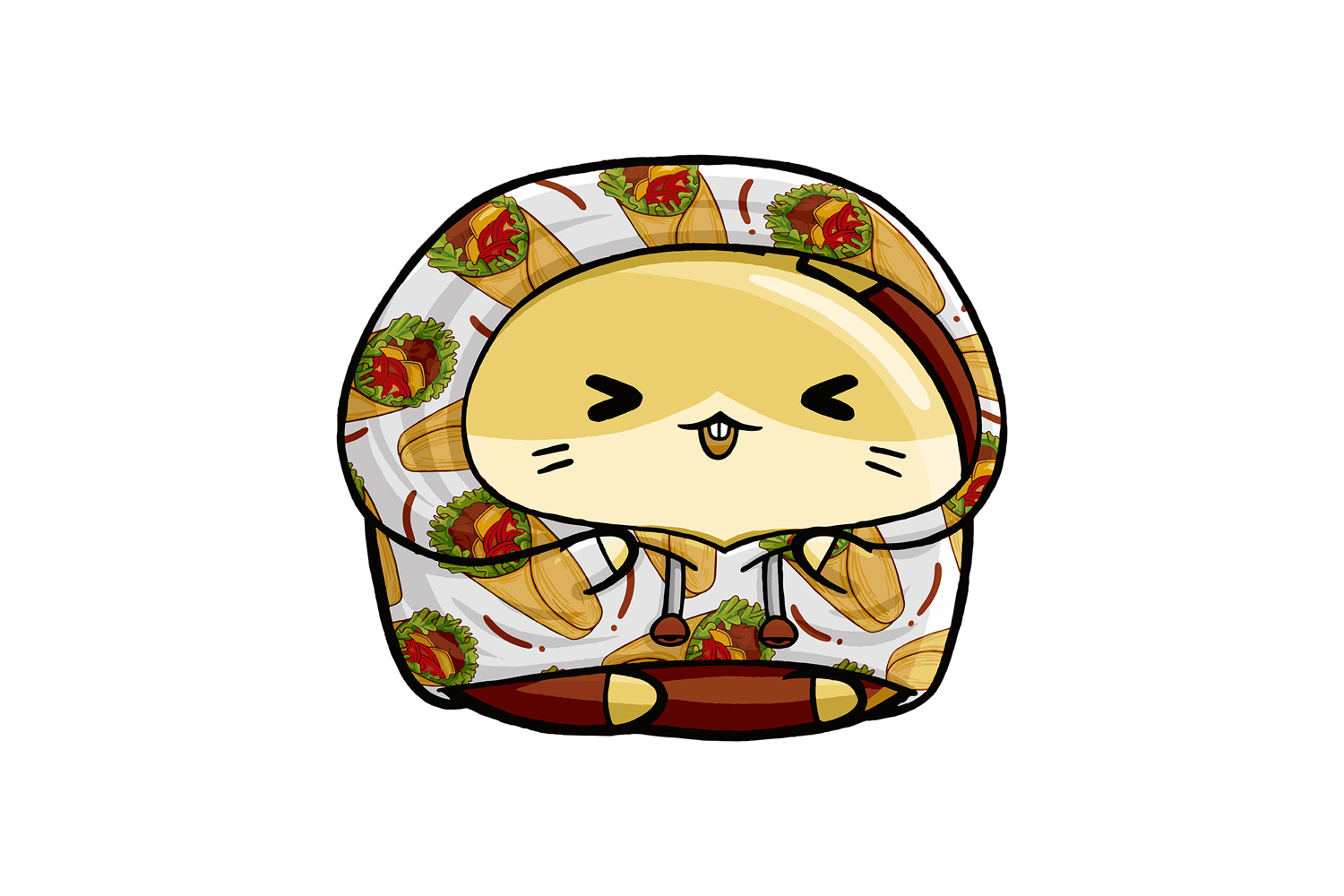 Cute Hamster Fast Food Cartoon 08