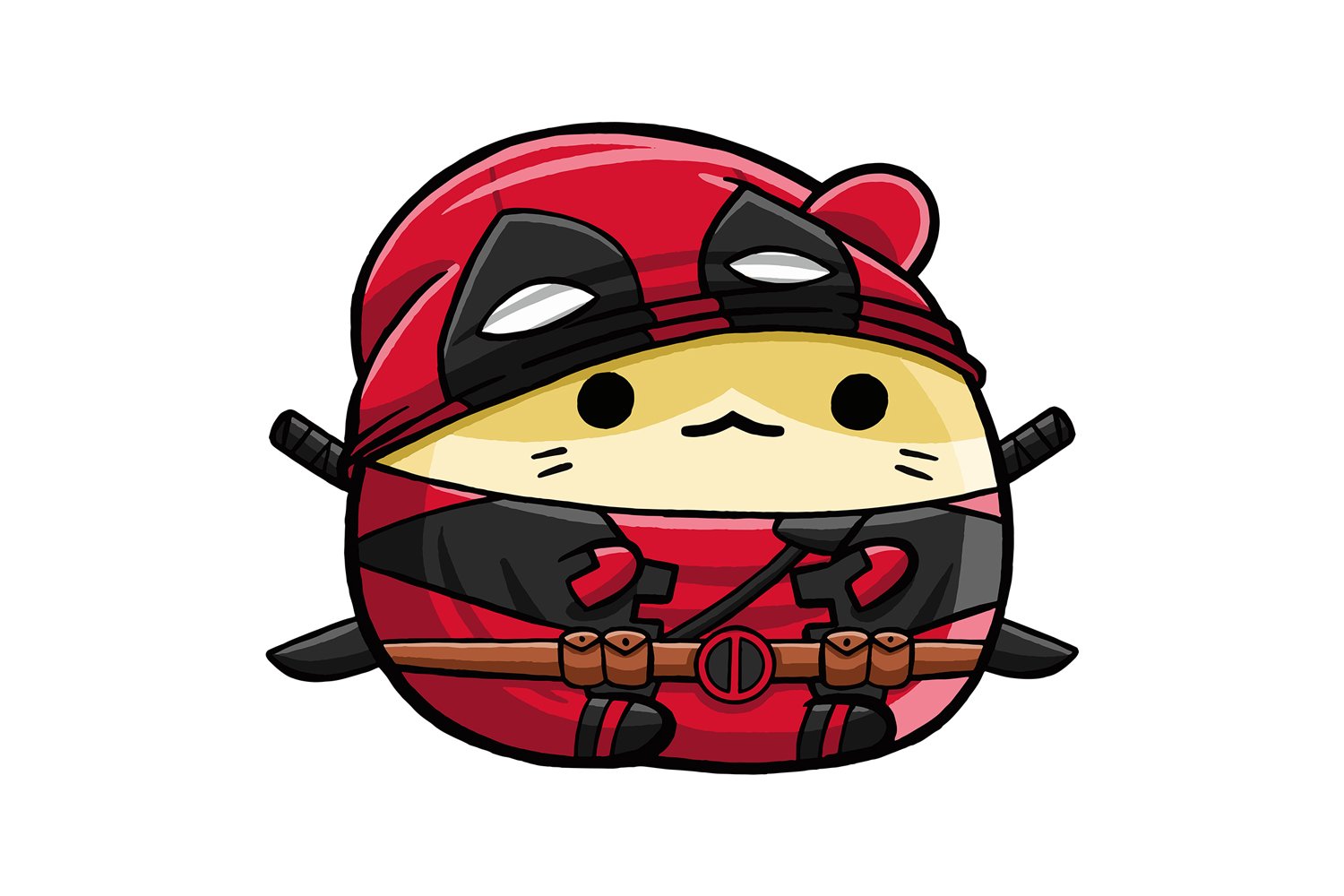 Cute Hamster Super Hero 03