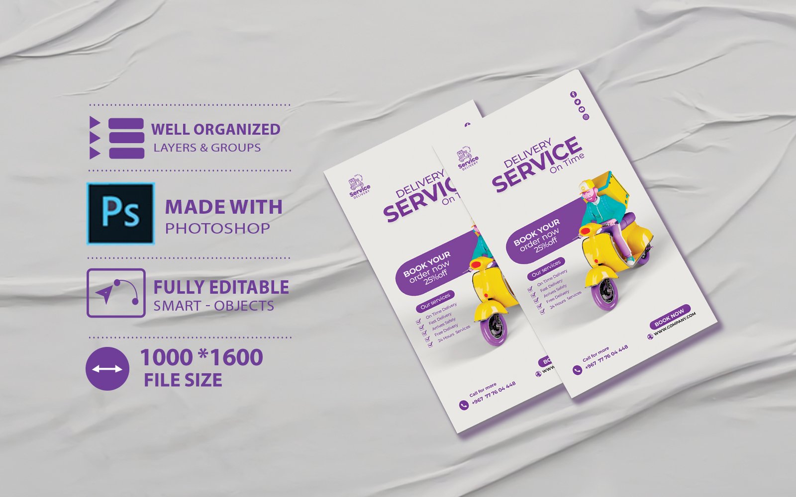 Shipping And Delivery Company Flyer Template DL