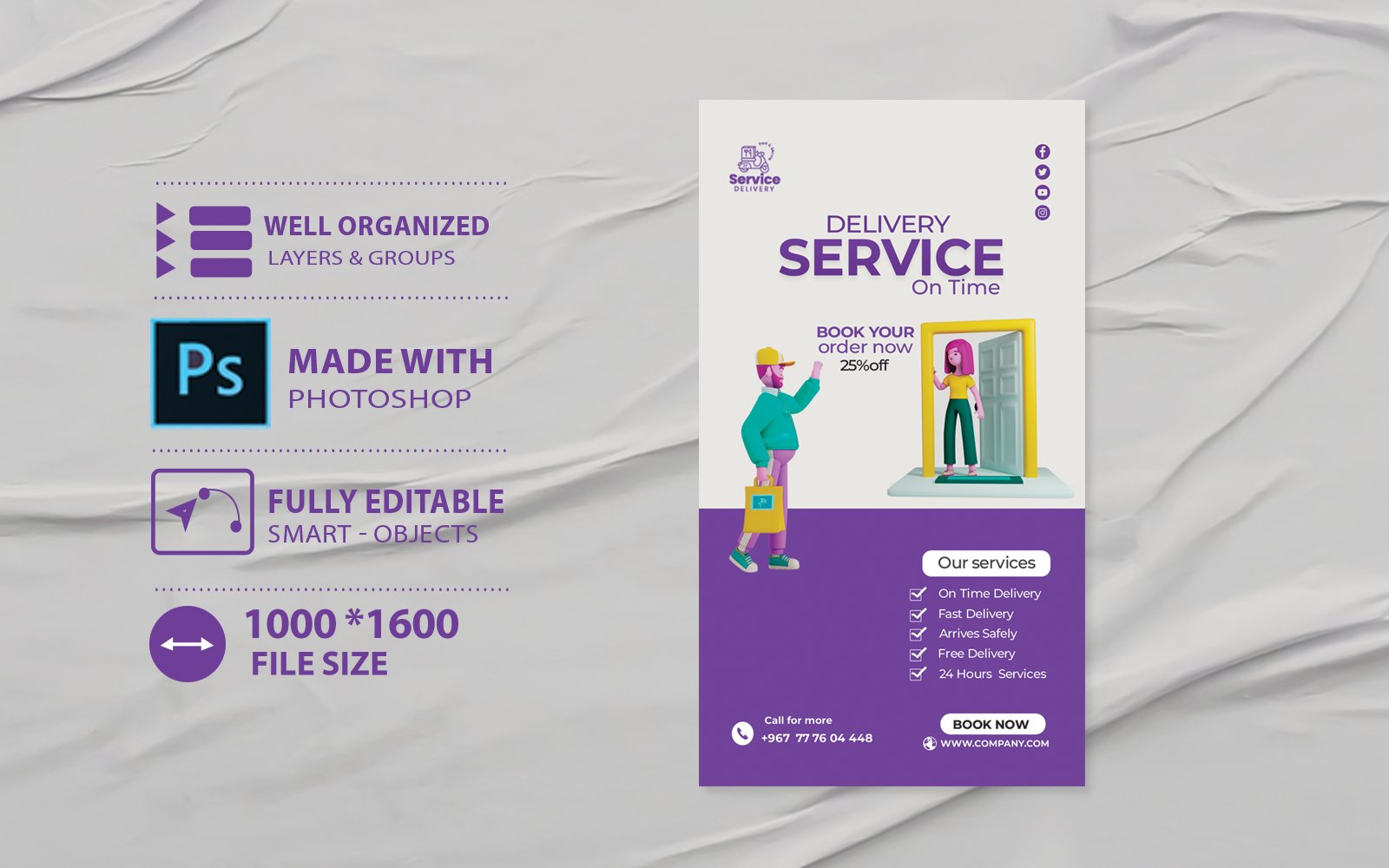 Flyer Template For Another Shipping And Delivery Company DL