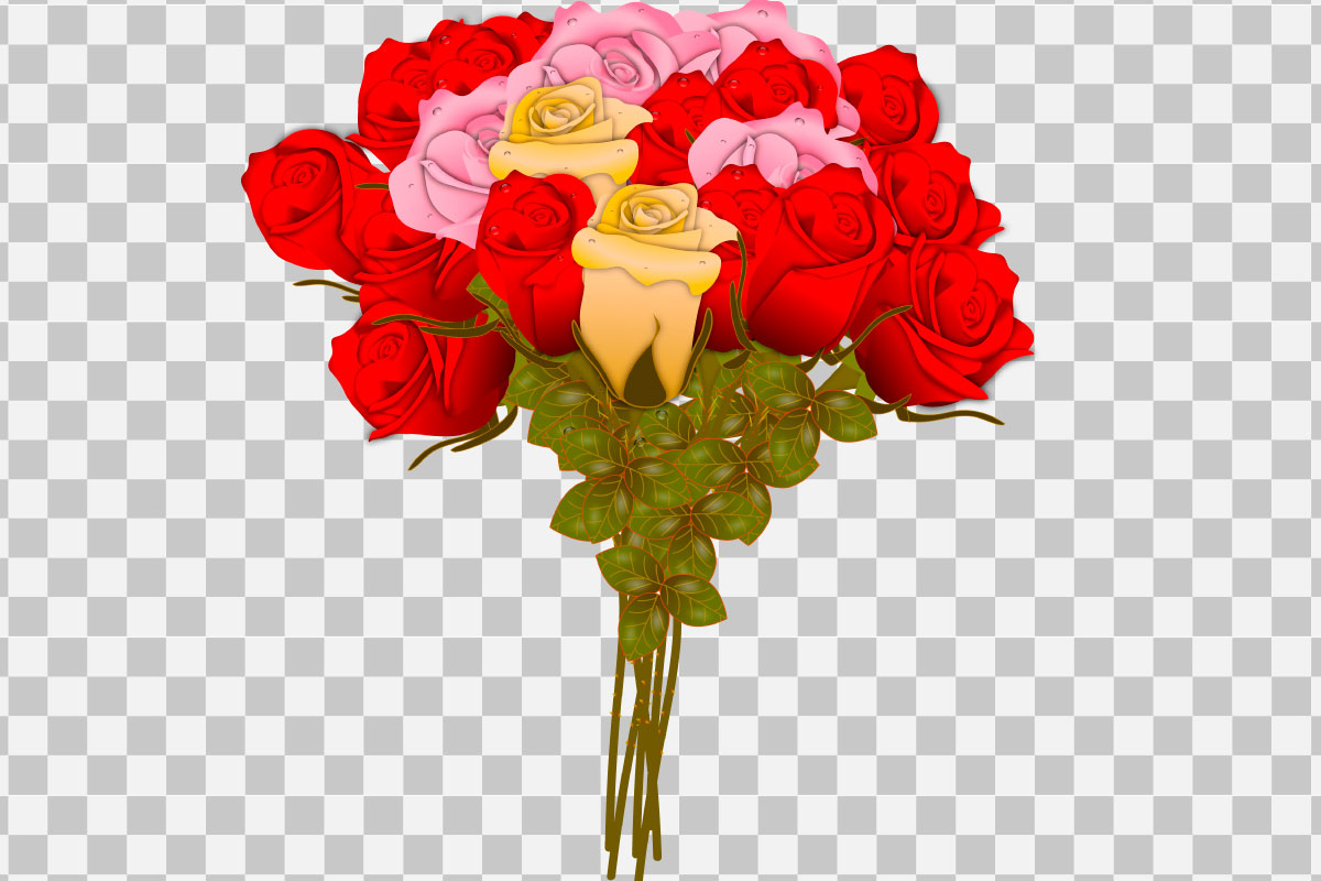 Rose realistic rose leaf and bud with red flowers vector