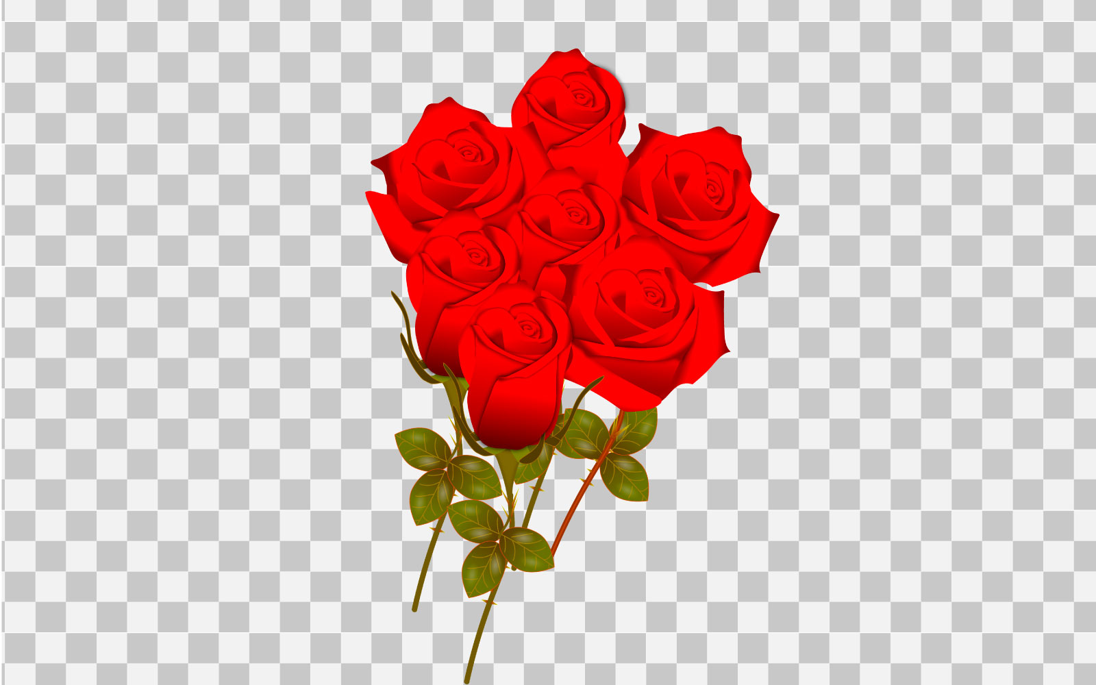 vector rose realistic rose leaf and bud with red flower