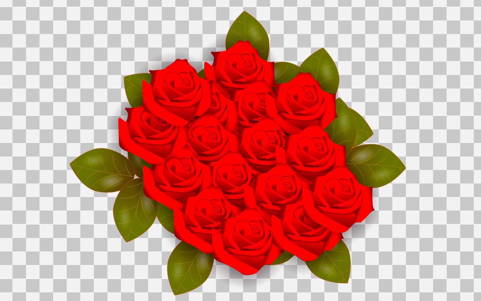 red rose set realistic rose bouquet with red flower concept vector idea