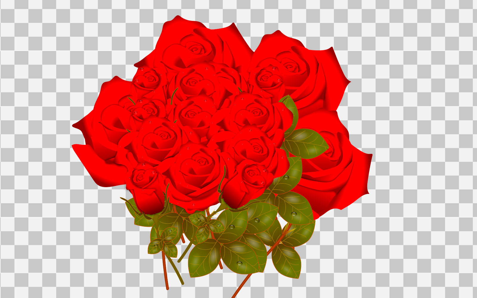 vector red rose realistic rose bouquet with red flower concept idea set