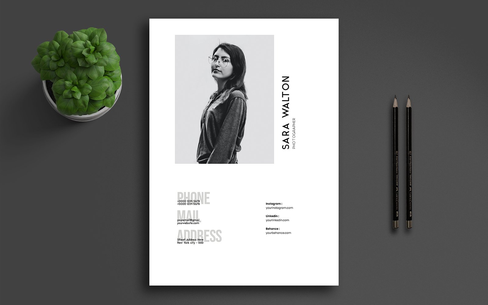 Clean Minimal Resume Template 02