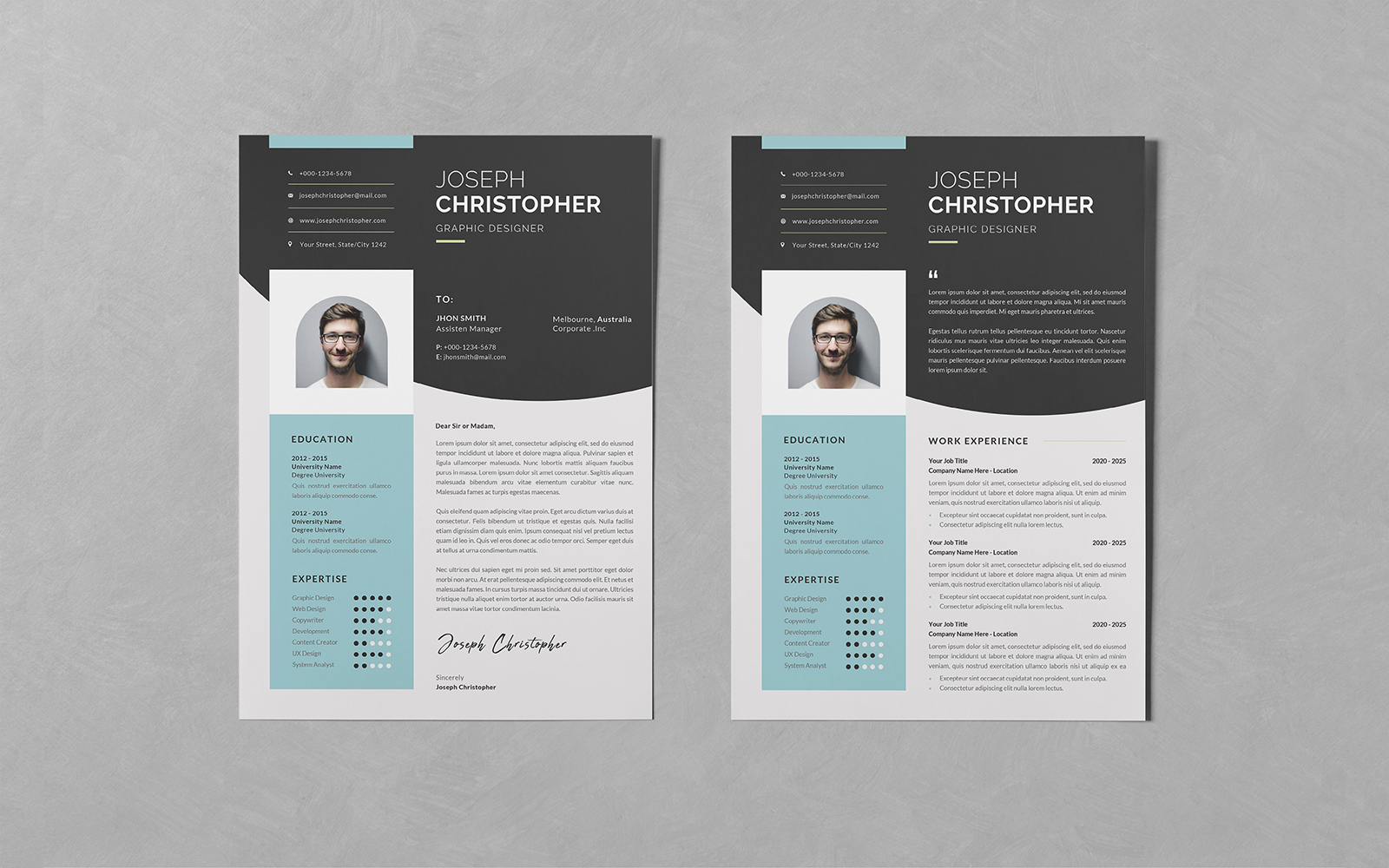 Resume/CV PSD Design Templates Vol 148