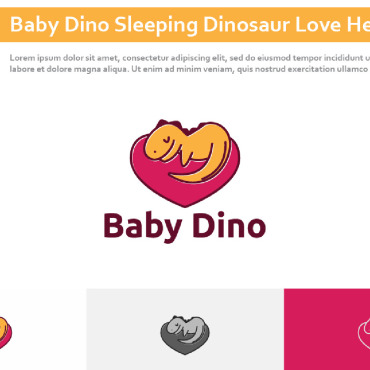 Dino Sleeping Logo Templates 308904