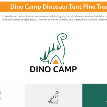 Camp Dinosaur Logo Templates 308916