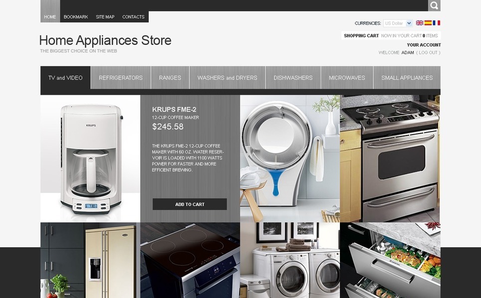 Home Appliances Collage PrestaShop Theme #30914