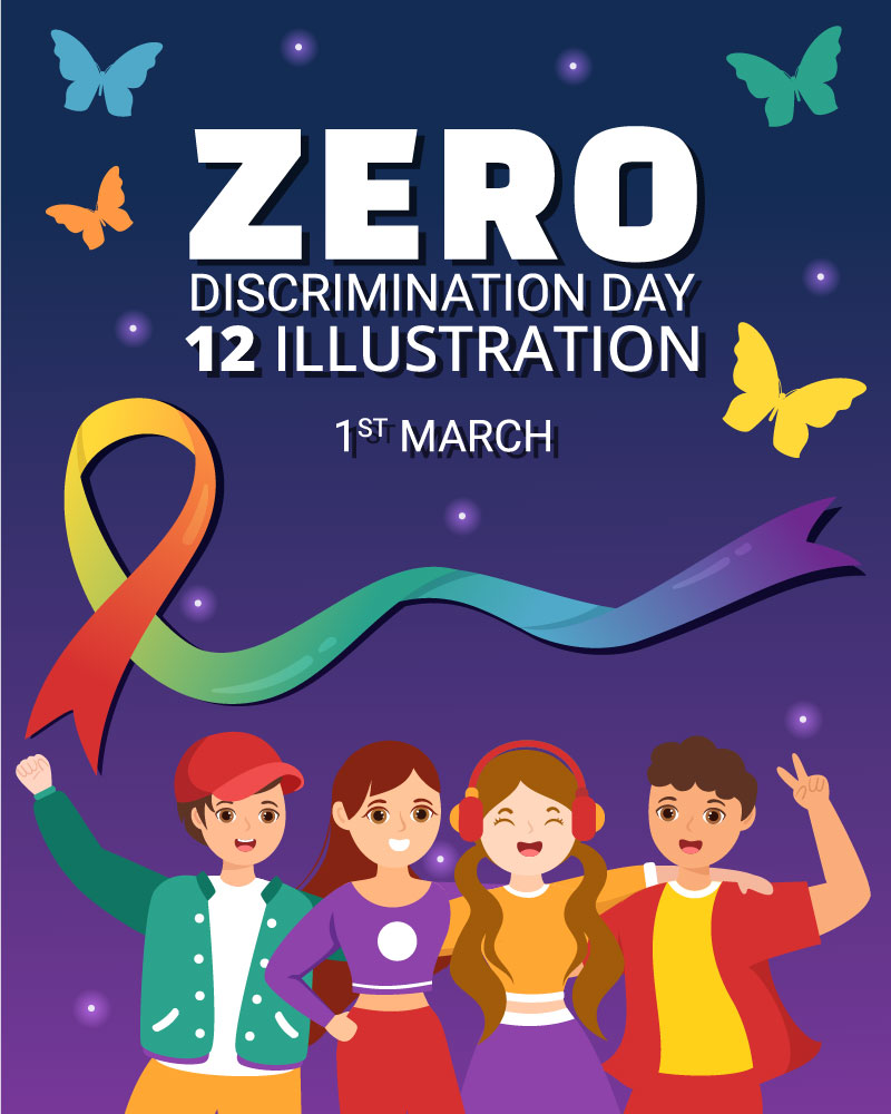 12 Zero Discrimination Day Illustration