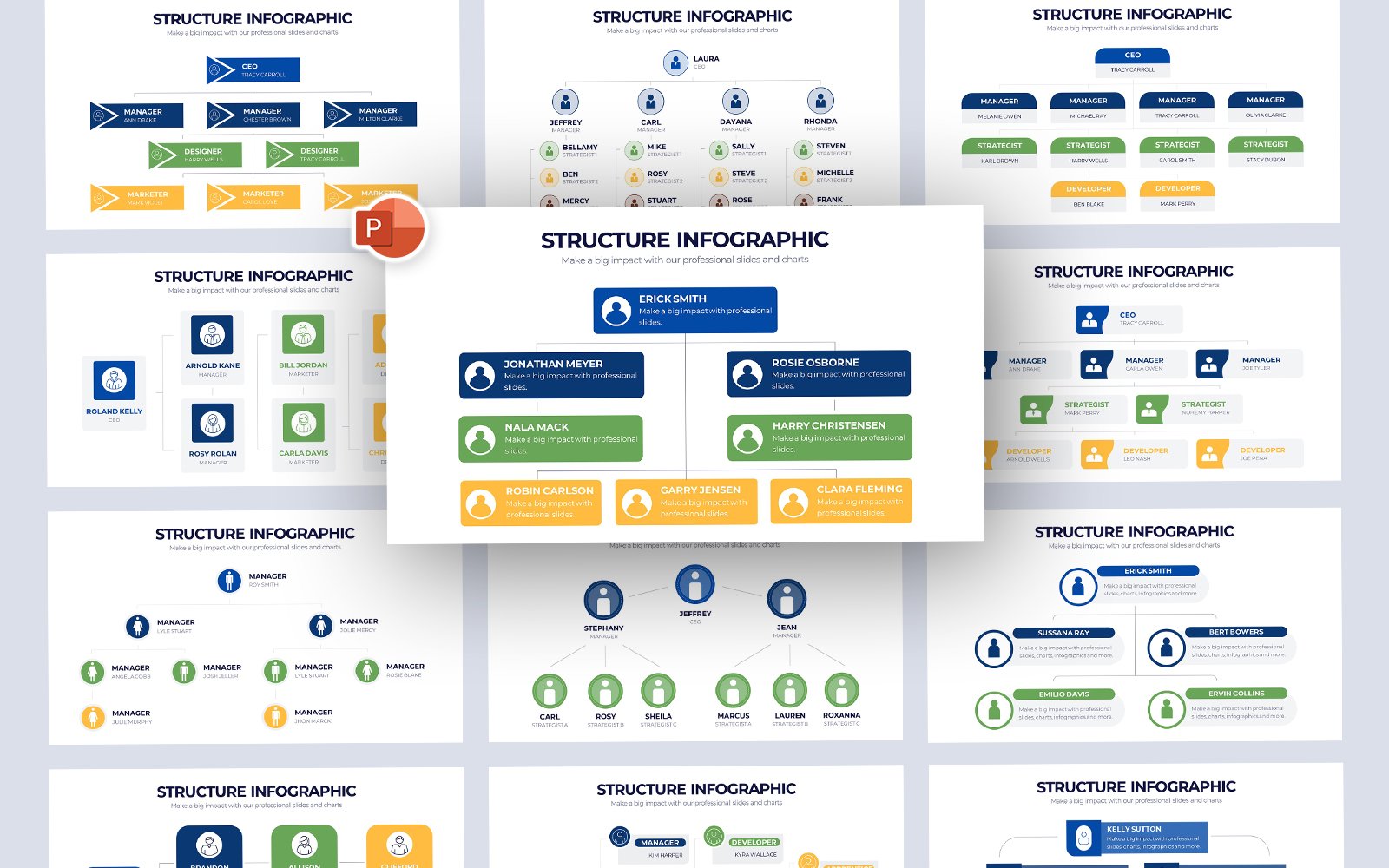 Team Structure Infographic PowerPoint Template