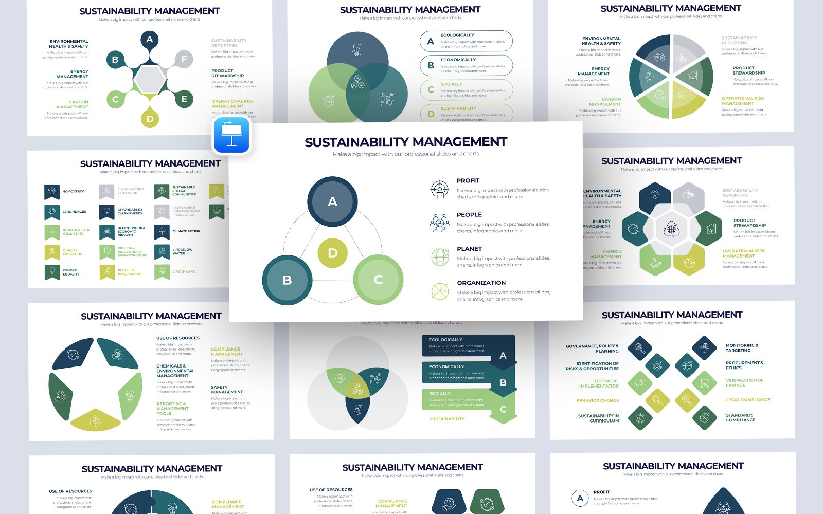 Sustainability Management Infographic Keynote Template