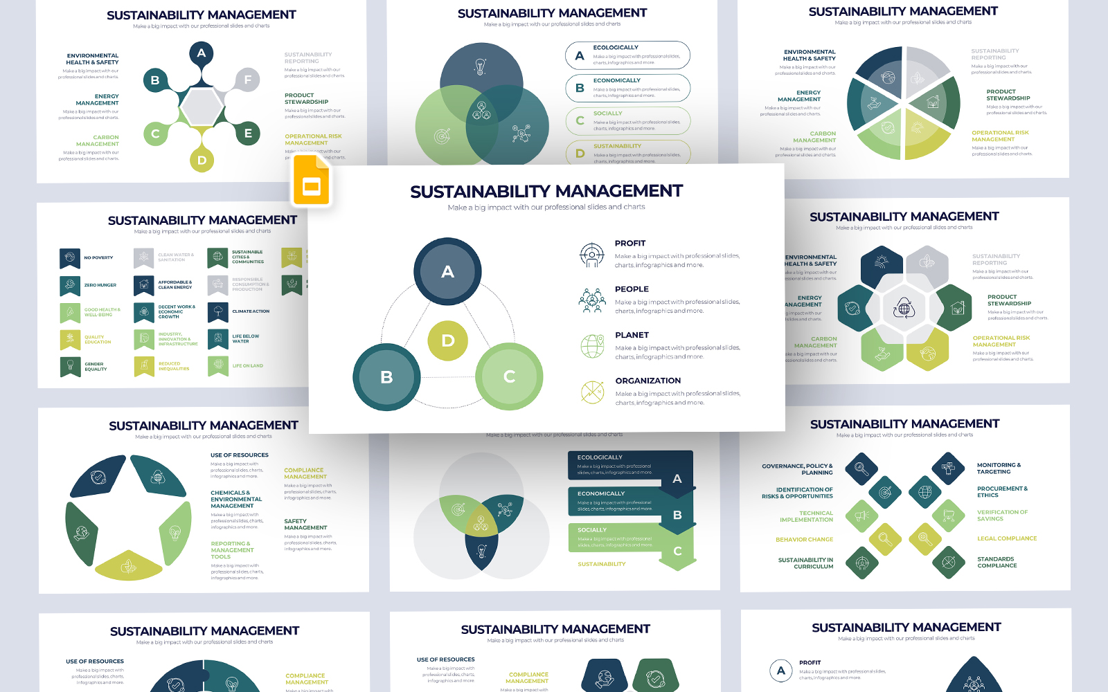 Sustainability Management Infographic Google Slides Template