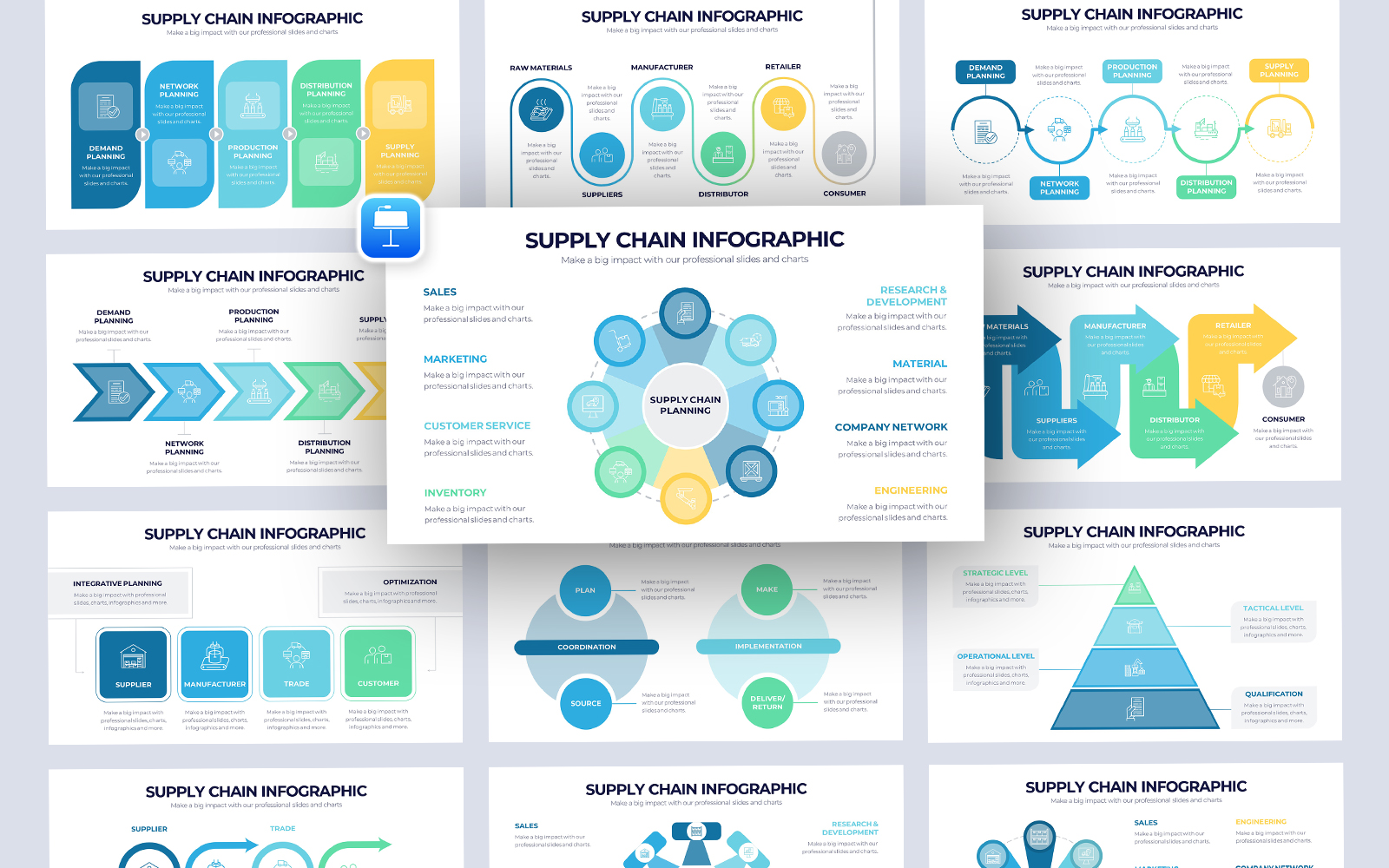 Supply Chain Infographic Keynote Template