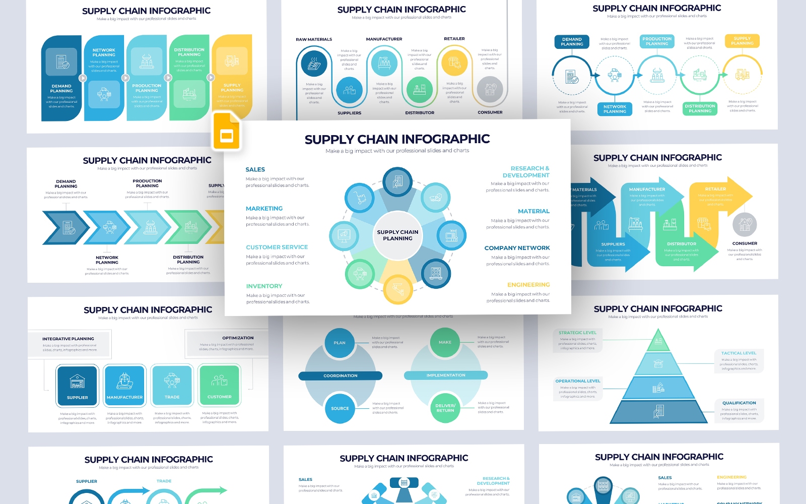 Supply Chain Infographic Google Slides Template