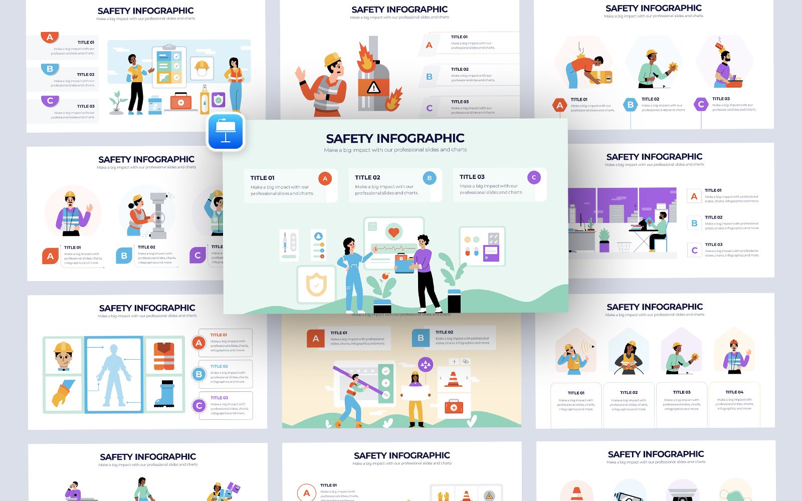 Safety Vector Infographic Keynote Template