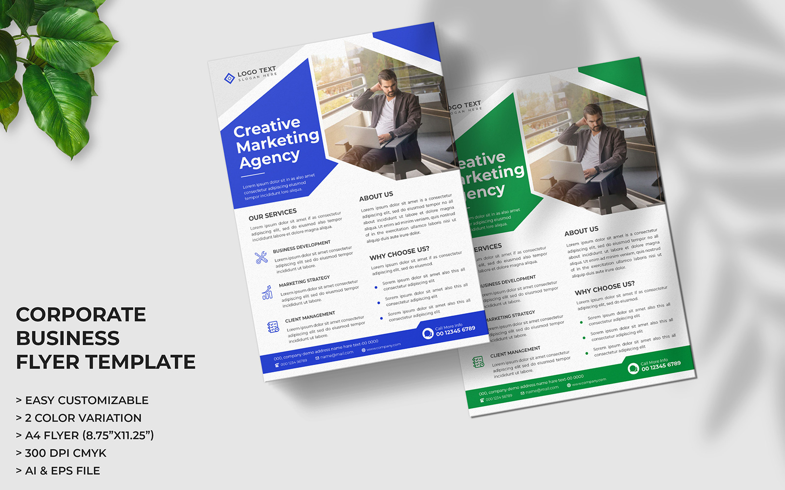 Corporate business agency flyer template