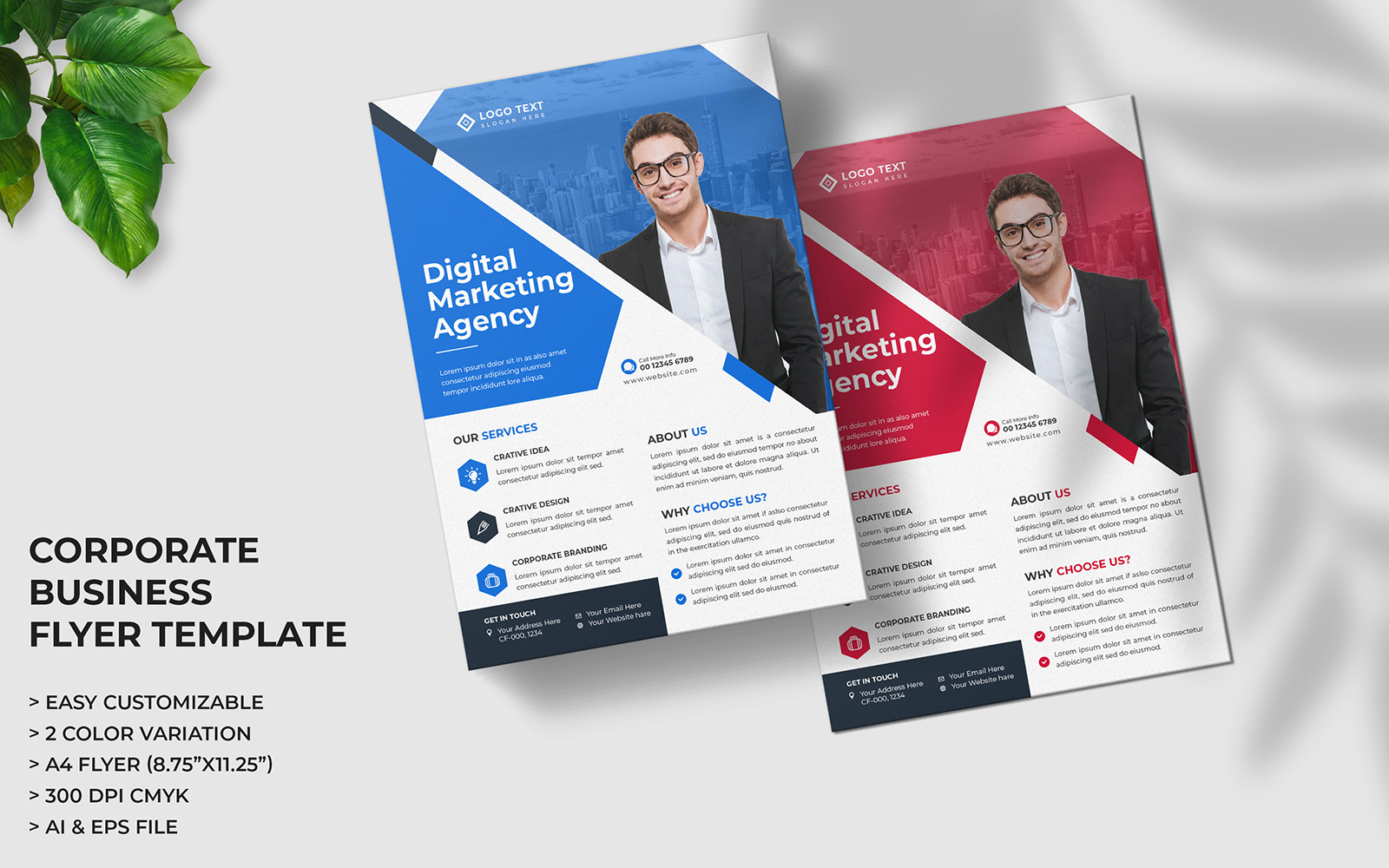 Modern Corporate Business Flyer Template Design