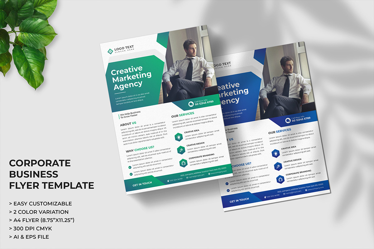 Creative Digital Marketing Agency Business Flyer Template Design