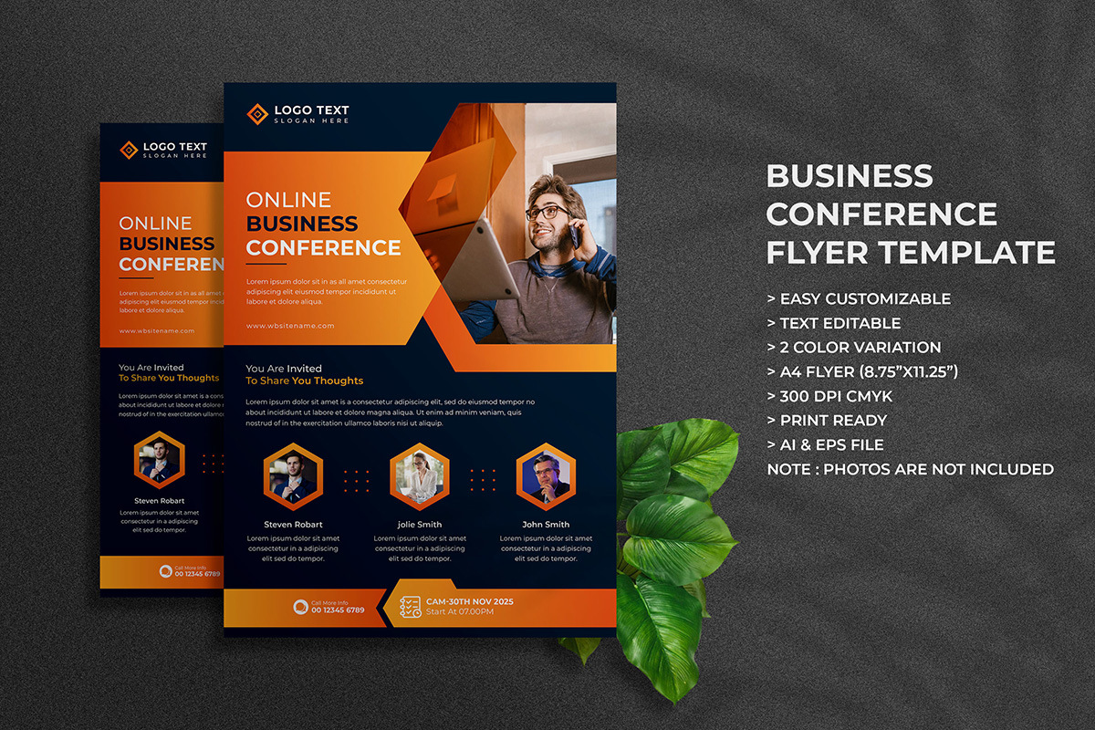 Creative Business Conference Webinar Flyer Template