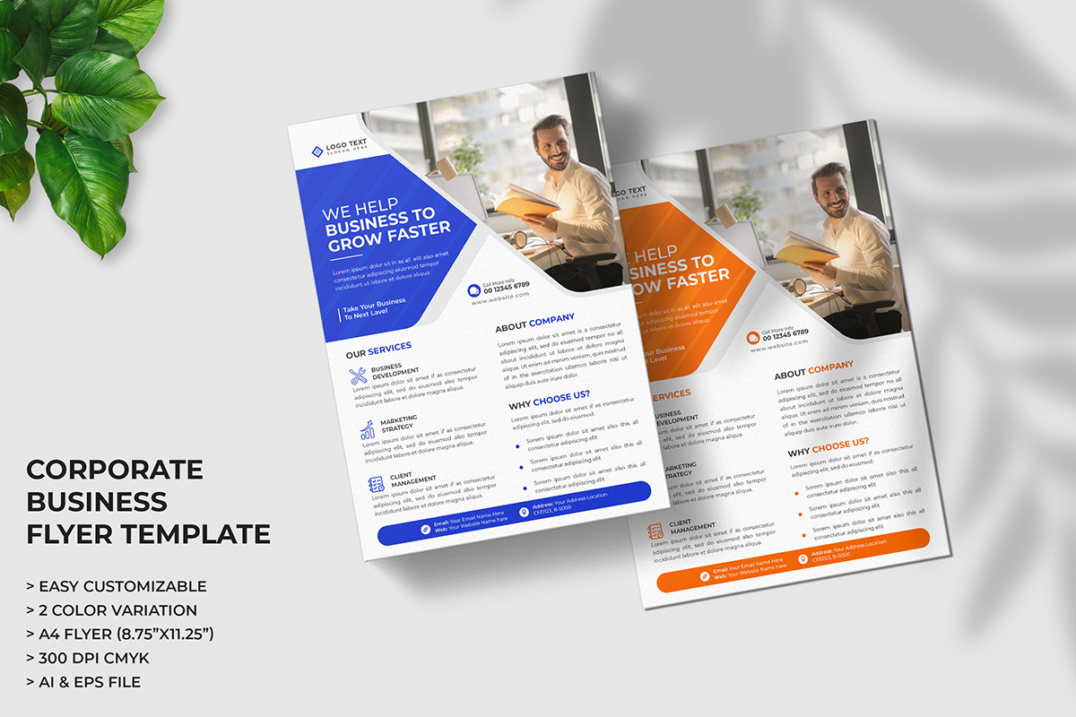 Modern Corporate Business Flyer Template and Marketing Agency Flyer Template Design