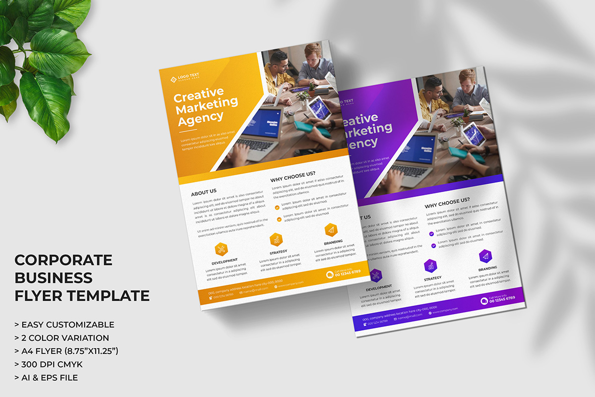 Creative Business Marketing Agency Flyer Template Design