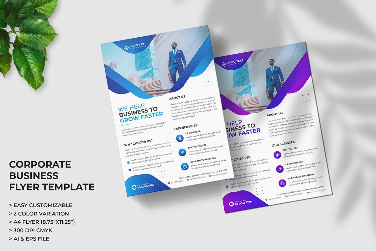 Creative Digital Marketing Agency Flyer Template Design and Corporate Business Flyer Layout