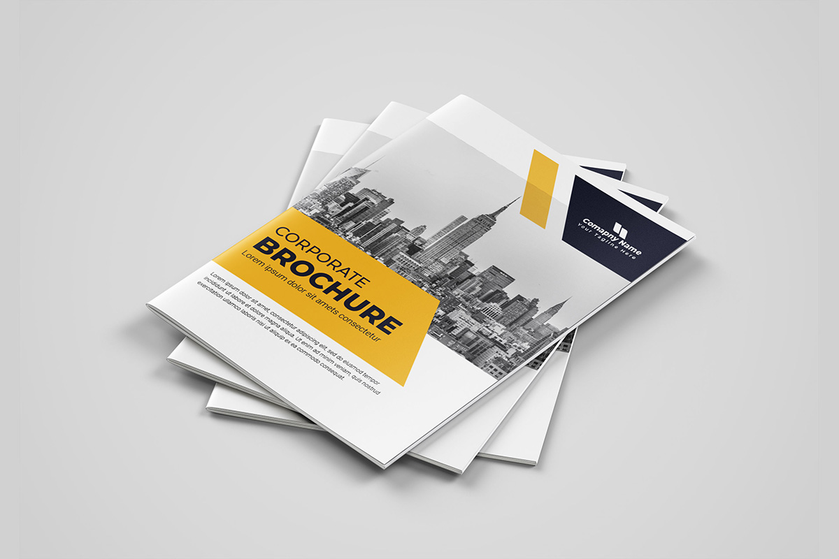 Corporate company brochure template and company profile layout