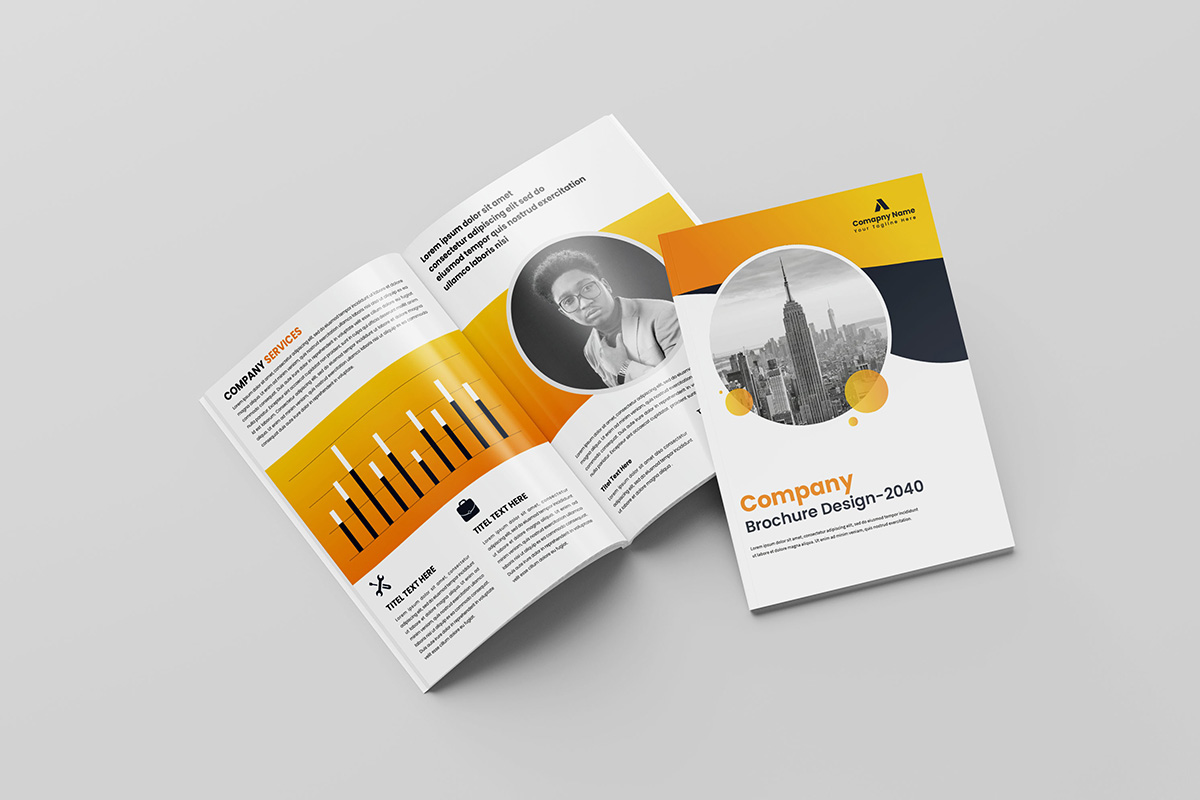 Company profile brochure template layout design