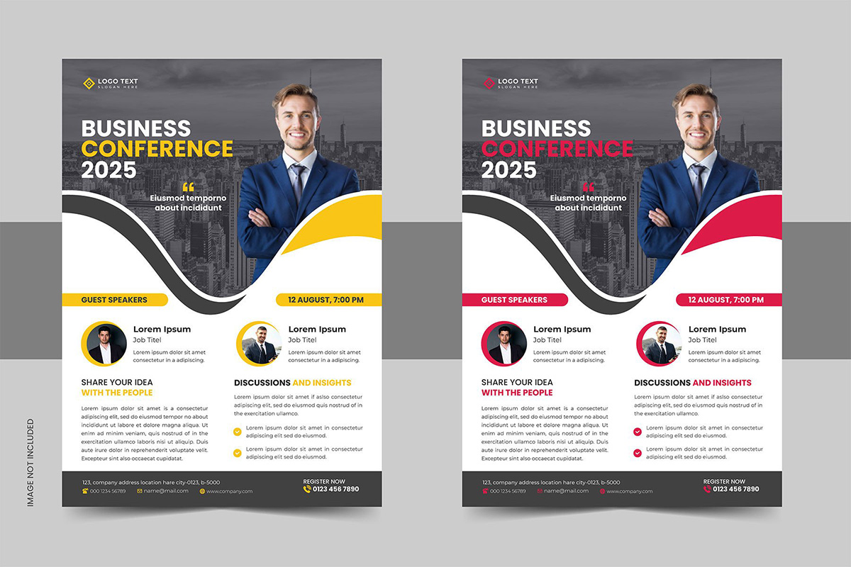 Corporate business conference flyer template and Event flyer Poster design