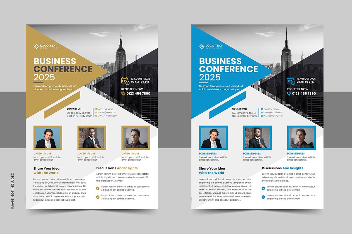 Digital marketing agency flyer template and corporate business conference flyer template