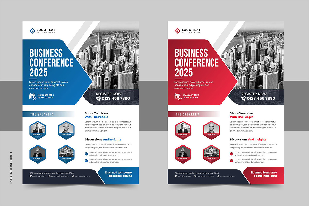 Creative Corporate Business Conference Flyer Template and Event Flyer Poster