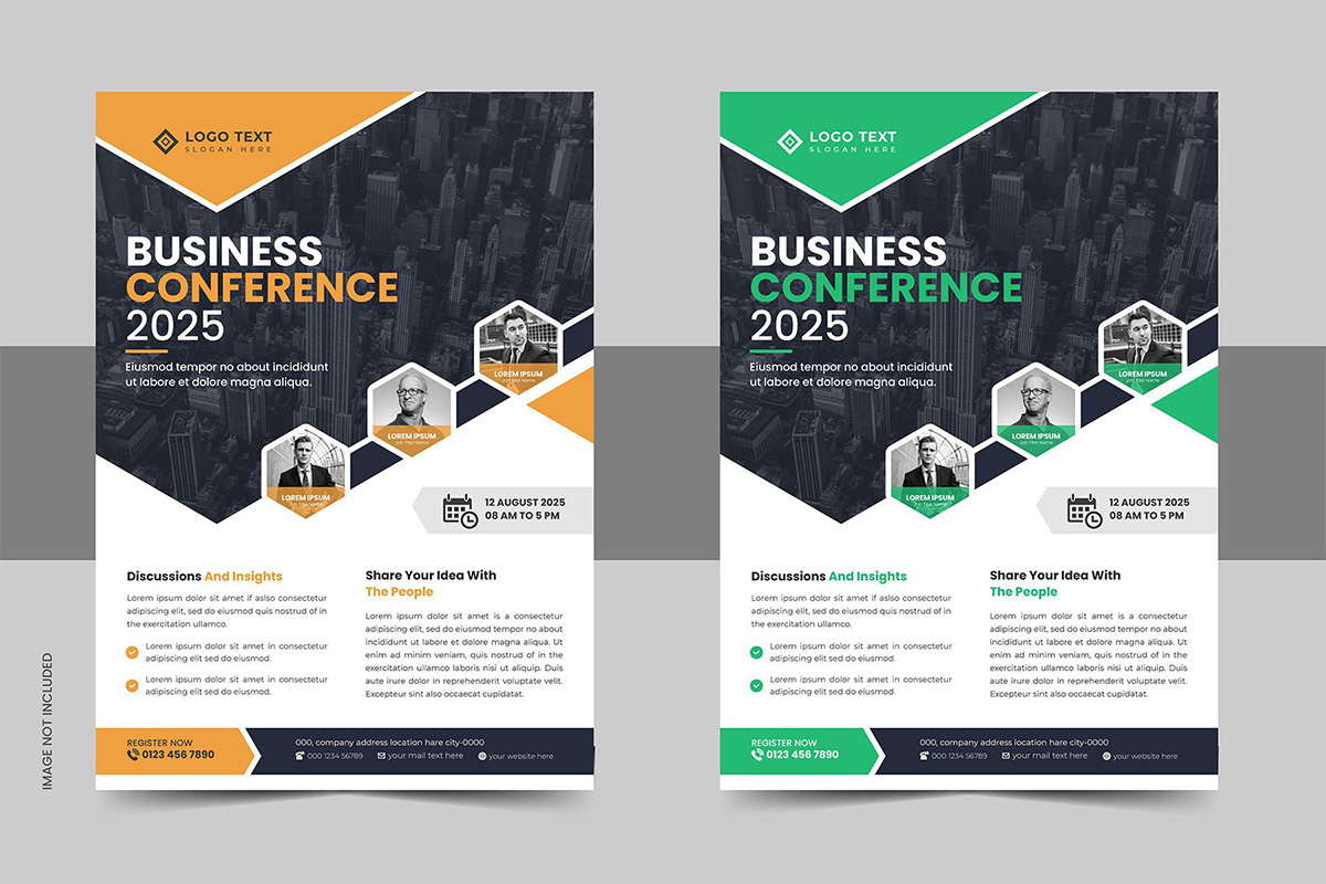Creative Corporate Business Conference Flyer Template and Event Flyer Poster Layout