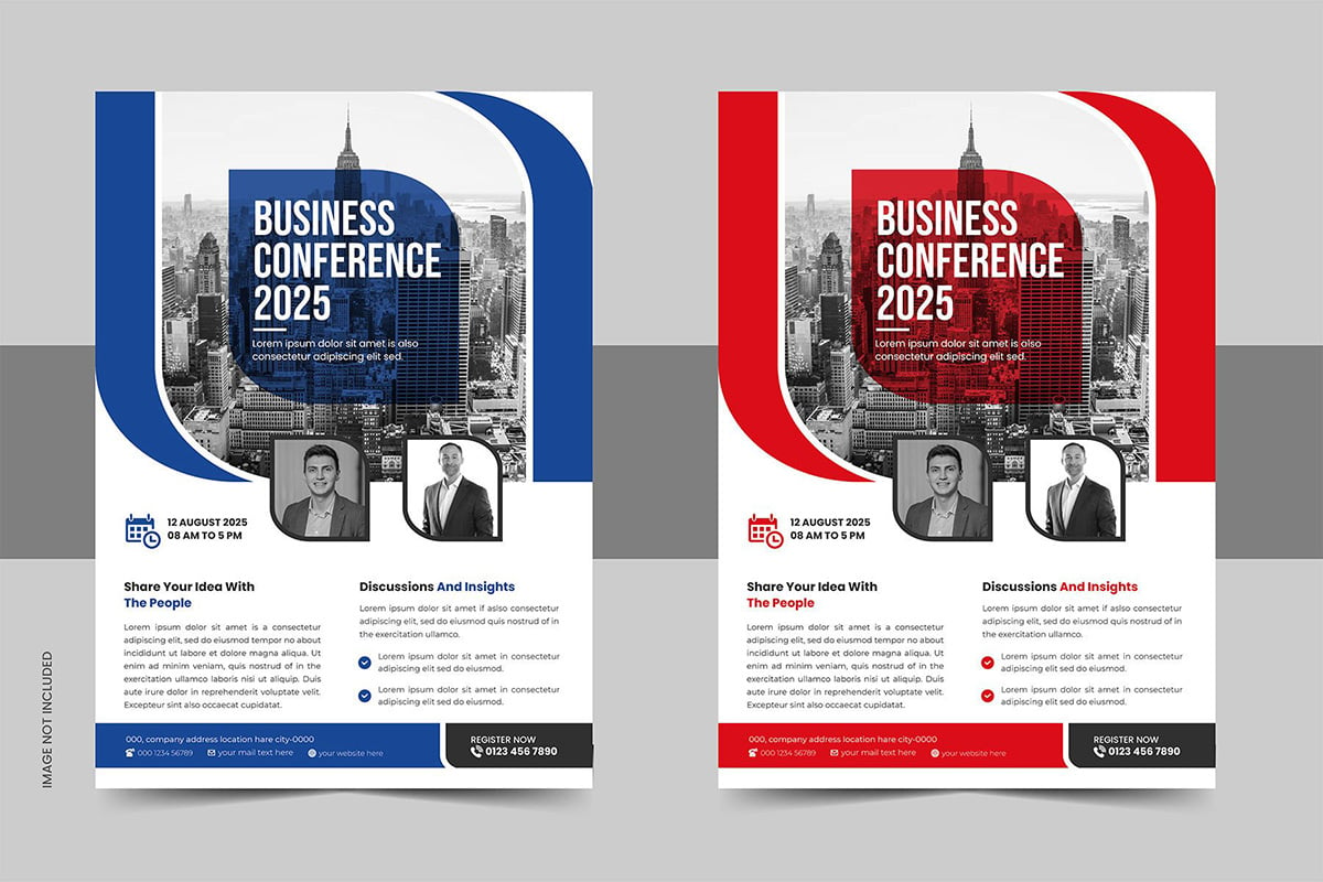 Creative Corporate Business Conference Flyer Design and Event Flyer Poster Template