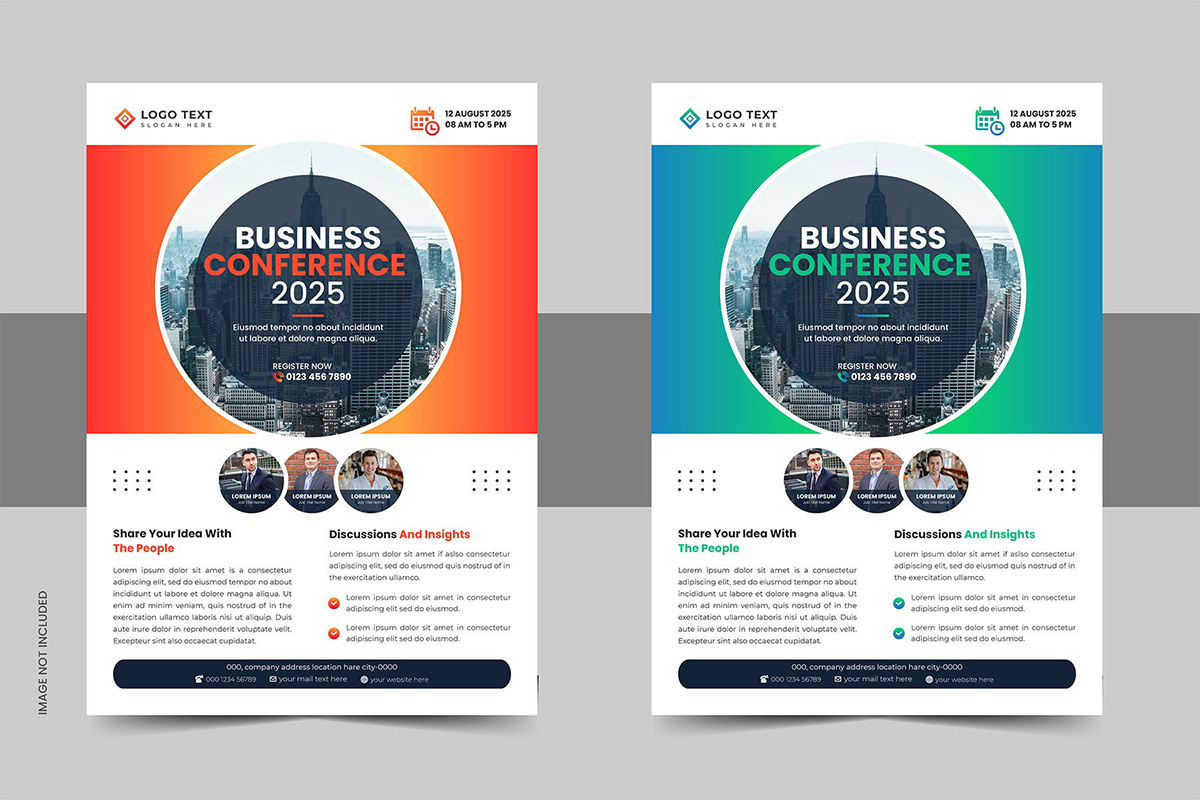 Corporate Business Conference Flyer Design and Event Flyer Poster Template