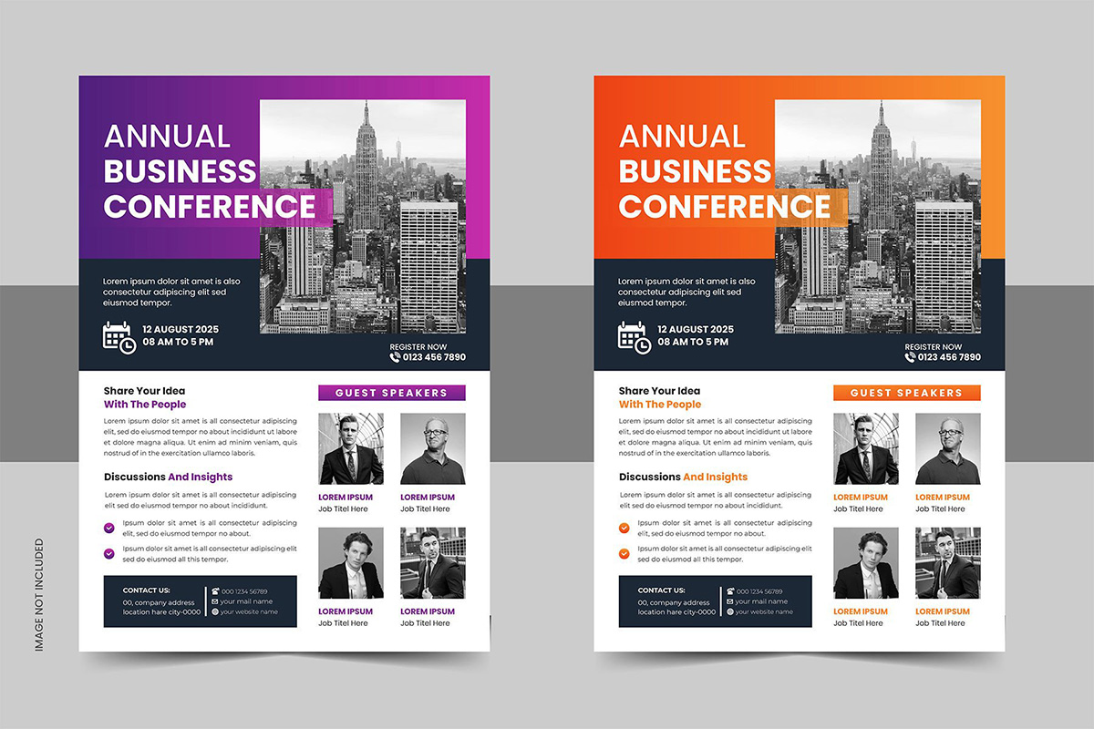 Corporate Business Conference Flyer Template Design and Event Flyer Poster Layout